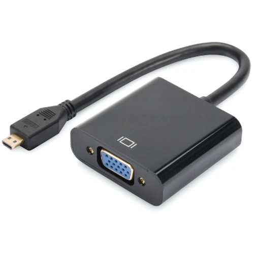 Адаптер Digitus Adapter microHDMI to VGA Black (DA-70460)