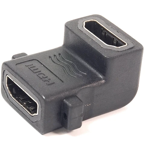 Кабель и переходник PowerPlant HDMI AF - HDMI AF, панельный угловой (KD00AS1304)