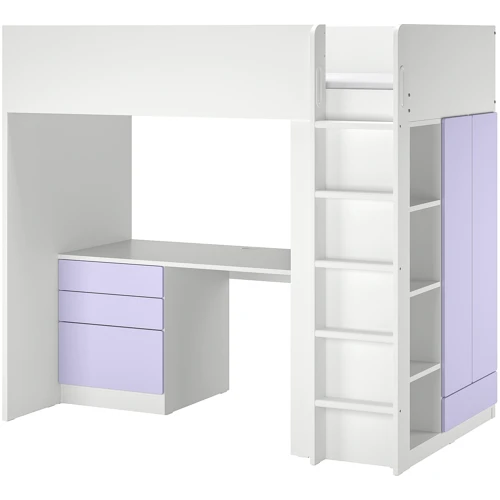 Ліжко-горище ІКЕА SMÅSTAD 90х200 см зі столом з 4 ящиками (s19542639): Тип ліжко-горище