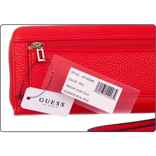 Жіночий гаманець Guess Alby Slg Large Zip Around червоний (SWVG7455460-RED): Формат гаманця горизонтальний