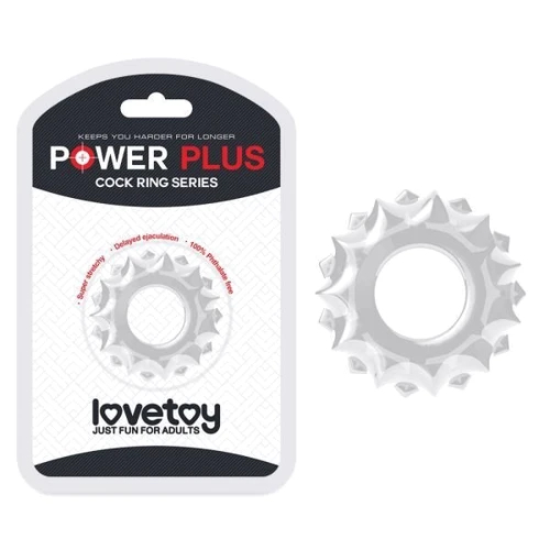 Ерекційне кільце LoveToy POWER PLUS Cockring, Clear