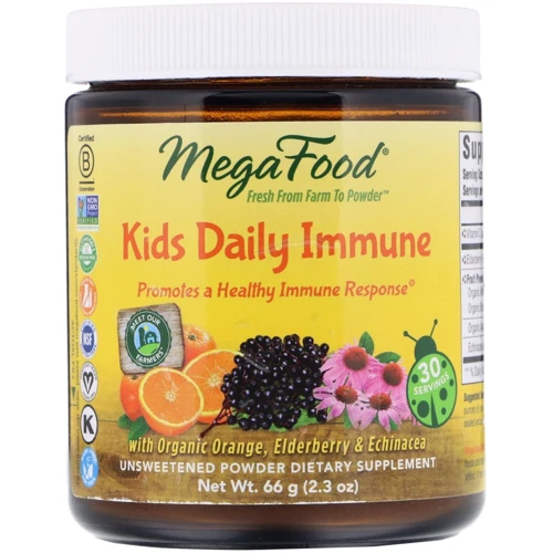 MegaFood Kids Daily Immune Unsweetened 2.3 oz (66 g) Імунна підтримка для дітей