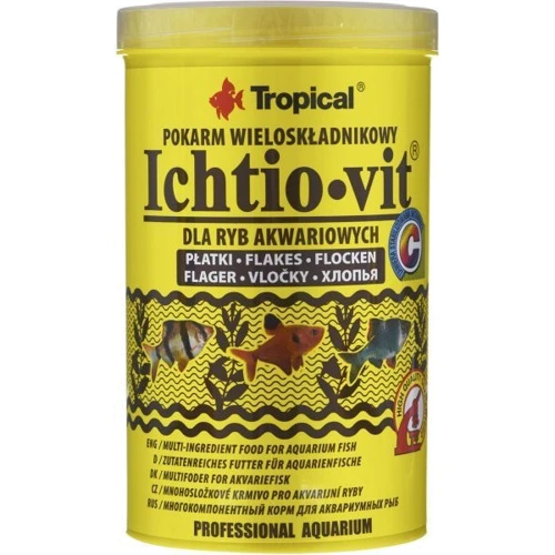 Корм для аквариумных рыб Tropical Ichtio-vit в хлопьях 1 л (5900469770061): Возраст рыб Все