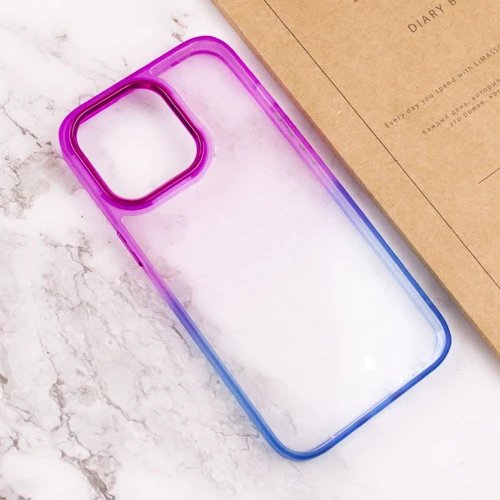 Чехол для iPhone TPU Case TPU+PC Fresh Sip Blue/Violet for iPhone 13 Pro: Материалы поликарбонат и полиуретан