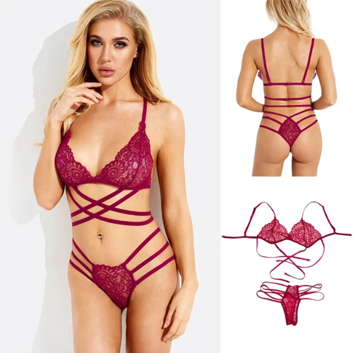 Эротический комплект NDS 1061-2 Burgundy M/L (23281)