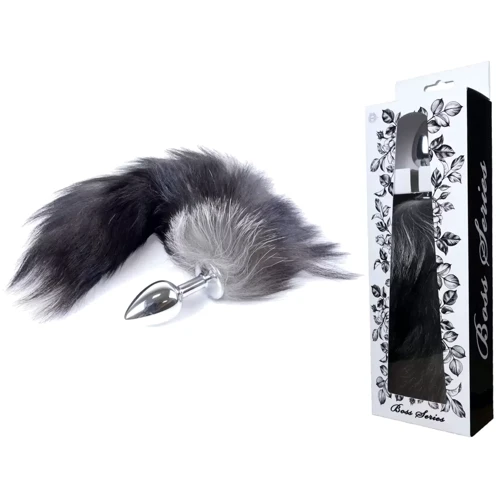 Анальная пробка S с хвостом BOSS of TOYS Boss Series Fox TAIL Black XXL, BS6400097