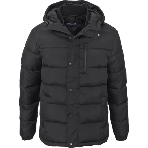 Куртка Bruno Banani 543126 66 черная демисезон с капюшоном: Тип застежки На молнии