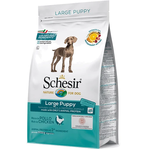 Сухой монопротеиновый корм Schesir Dog Large Puppy для щенков крупных пород 3 кг (ШСЩКК3)