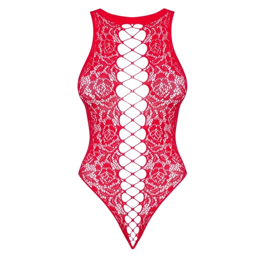 Ажурное боди с открытой спиной Obsessive B120 red S/M/L