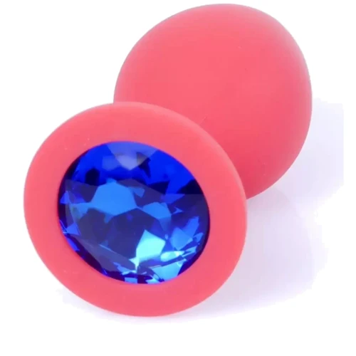 Анальная пробка Boss Series - Jewellery Red Silicon PLUG Medium Blue (BS6400084)