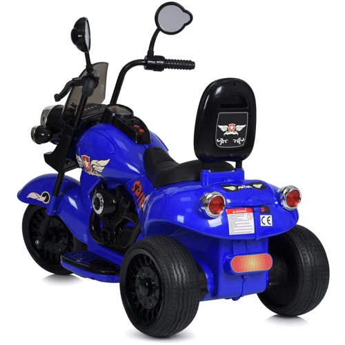 Детский трехколесный электромотоцикл Bambi Harley-Davidson синий (M 5739EL-4)