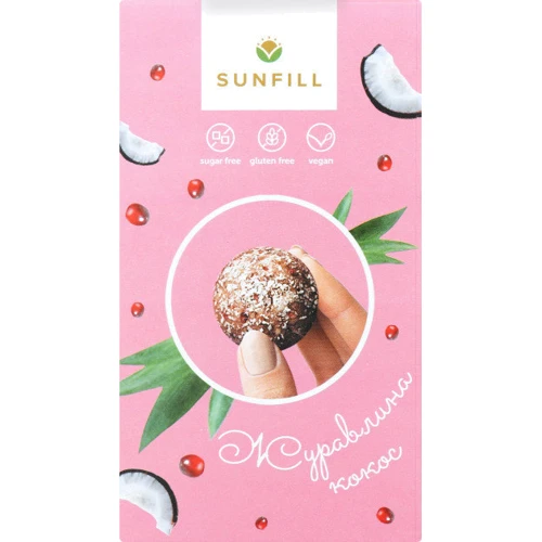 SUNFILL Конфеты с клюквой и кокосом (4820211260286)