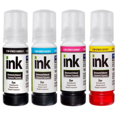 Чорнило ColorWay Epson L3100/3110/3150/3151 (4х70мл) BK/C/M/Y (CW-EW310SET01): Колір набір (set), Yellow, Magenta, Black, Cyan