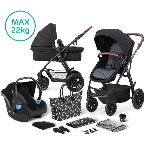 Универсальная коляска 3 в 1 Kinderkraft Xmoov Black (KKWXMOVBLK3000)