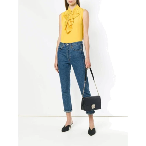 Женская сумка через плечо Furla Metropolis S черная (972392): Фактура Матовая, Сафьяно