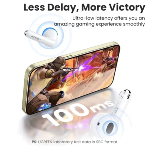 Наушники Ugreen WS201 HiTune H5 Earbuds White (15612): Дополнительно TWS наушники