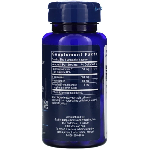 Life Extension Super Carnosine, 500 mg, 60 Vegetarian Capsules Карнозин: Форма випуску капсули
