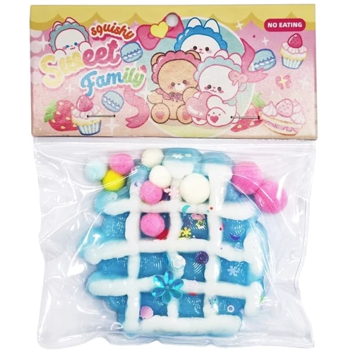 Антистресс Bambi Сквиш Мягкие Венские вафли SKWC-305(Blue)