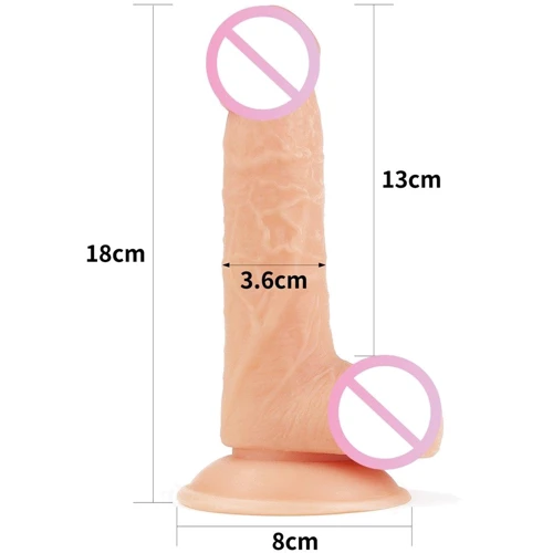 Фаллоимитатор LoveToy The Ultra Soft Dude Flesh 7"