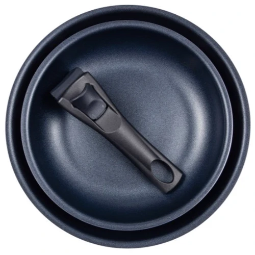 Набір сковорідок зі змінною ручкою Bergner Click & cook 22/26 см (BG-31605-RD): Матеріал ручки Бакелит