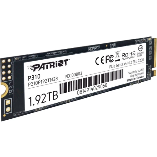 PATRIOT P310 1.92 TB (P310P192TM28): Объем 1.92 ТБ