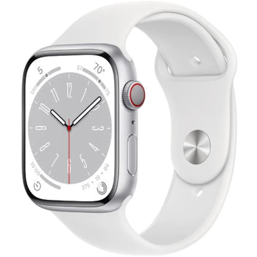 Apple Watch Series 8 45mm GPS+LTE Silver Aluminum Case with White Sport Band Approved Витринный образец