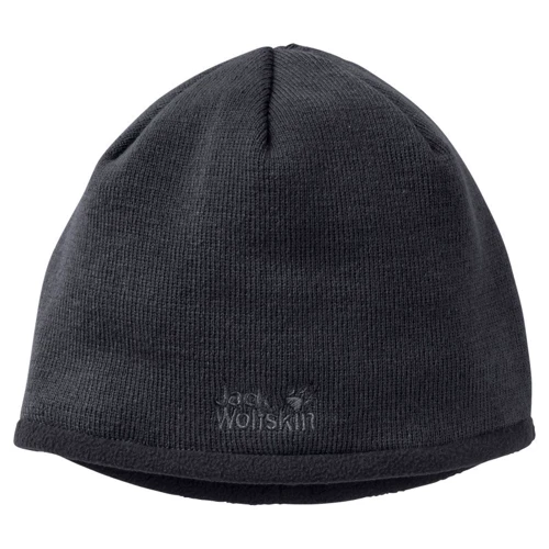 Шапка Jack Wolfskin Stormlock Logo Knit Cap L черная (1910371_6000)