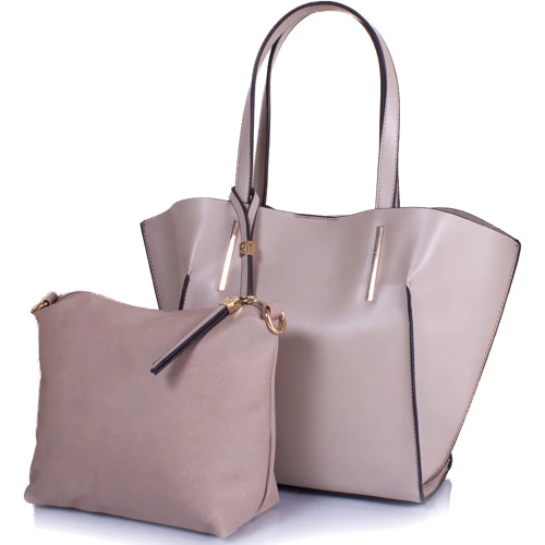Женская сумка тоут Amelie Galanti бежевая (A976145-cream): Стиль Повседневный (Casual)