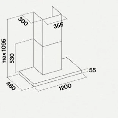 Витяжка Falmec Lumina NRS 120 Steel (800) (CLMN20.00P2#NEUI490F): Тип фільтра повітря Отвод