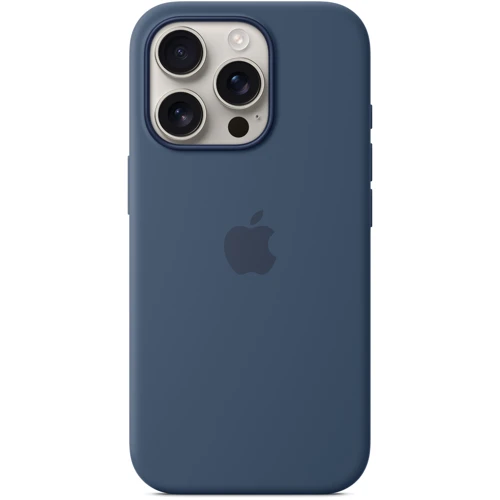 Чехол для iPhone Apple iPhone 16 Pro Silicone Case with MagSafe - Denim (MYYK3ZM/A): Цвет синий