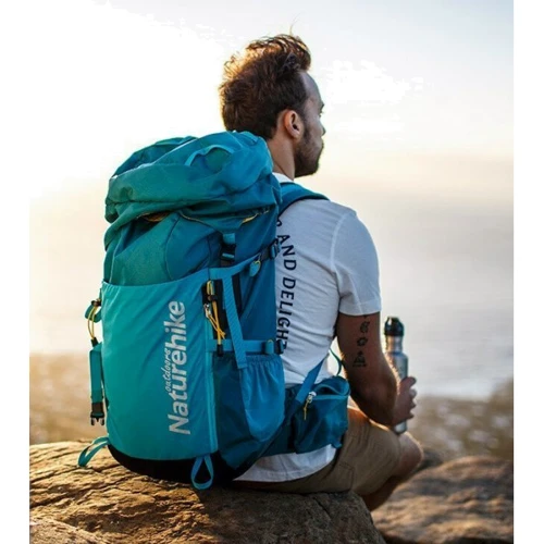 Рюкзак туристичний Naturehike NH18Y045-Q 45 л блакитний фото 3