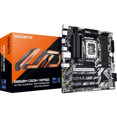 GIGABYTE B860M DS3H WIFI6E: Оперативна пам'ять 4xDDR5 9066 МГц, до 256 ГБ