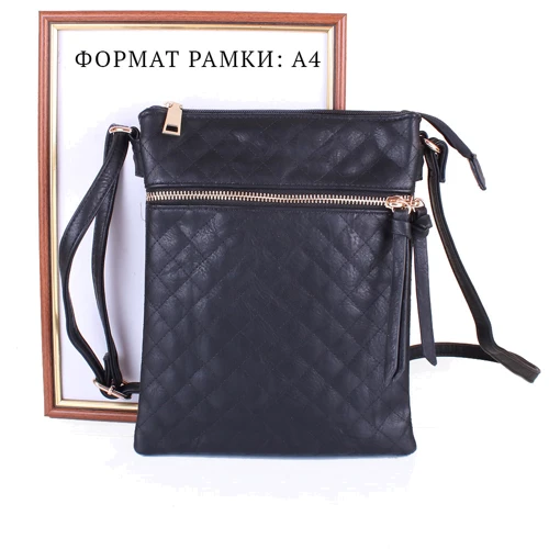 Жіноча сумка через плече Jessica чорна (KWPZ8012-black): Застібка Блискавка