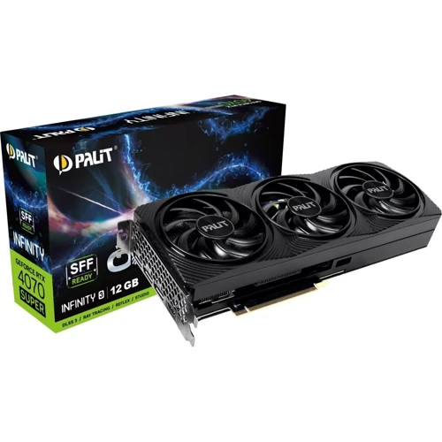 Видеокарта Palit GeForce RTX 4070 SUPER Infinity 3 OC (NED407ST19K9-1043S): Объем памяти, Гб 12