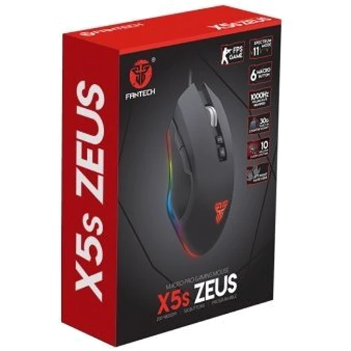Мишка Fantech X5s Zeus/02808 Black: Максимальна роздільна здатність сенсора, dpi 4800