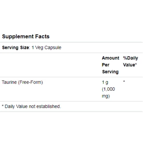 Now Foods Taurine, Double Strength, 1,000 mg, 100 Veg Capsules (NF0142): Стать унісекс
