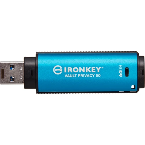 USB-флешка Kingston 64GB IronKey Vault Privacy 50 Blue USB 3.2 (IKVP50/64GB): Максимальная скорость чтения, МБ/с 250