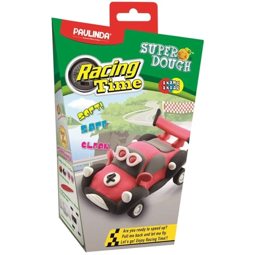 Масса для лепки Paulinda Super Dough Racing time Машинка красная, инерционный механизм (PL-081161-4)