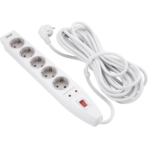 Сетевой фильтр 2E 5XSchuko 3G*1.5мм, 10м, white (2E-SP515M10WH)