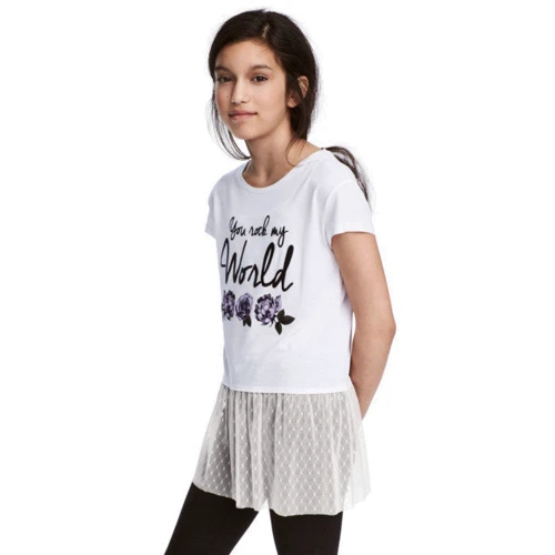 Футболка H & M 5212426 134-140 см біла: Тип футболки