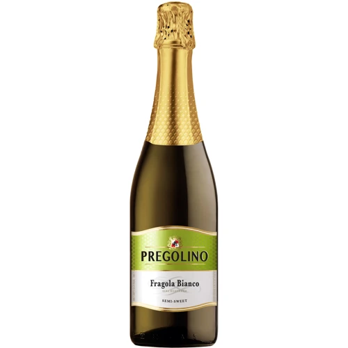 Напій винний слабоалкогольний газований Pregolino Fragola Bianco, напівсолодкий білий, 0.75л 5.0-8.5% (DIS4820188111840)