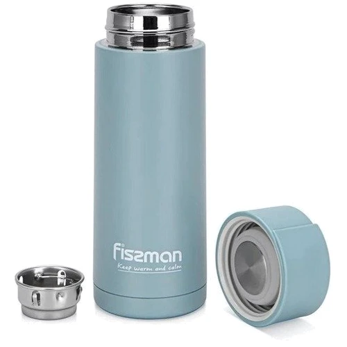 Термос Fissman 0.39 л з індикатором температури Блакитний (9867fiss): Обсяг, л 0.39