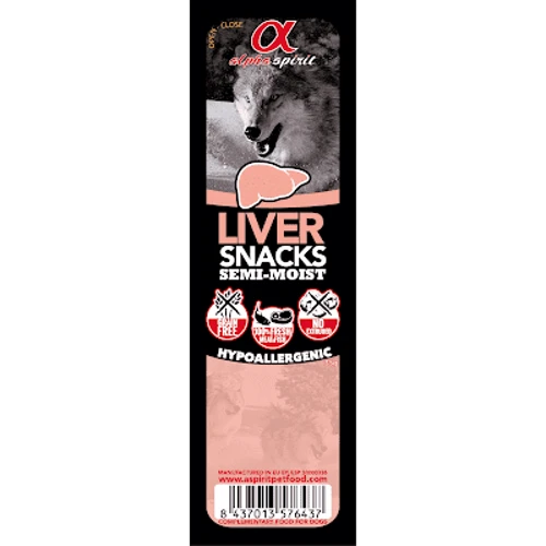Беззерновые лакомства для собак Alpha Spirit Dog Snacks Liver Кубики со вкусом печени 35 г (as06316)