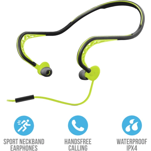 Наушники Trust Ludo Neckband-style Sports Earphones: Диапазон частот (Гц) 20 - 20000