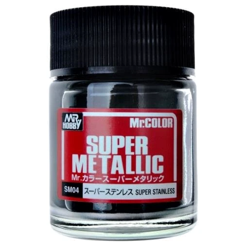 Краска Gunze Sangyo металлик Mr. Color Super Metallic нержавеющая сталь 18 мл (SM004)