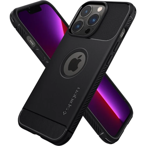 Чохол для iPhone Spigen Rugged Armor Matte Black (ACS03257) для iPhone 13 Pro: Колір черный