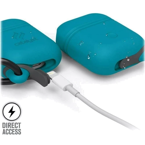 Чехол для наушников Catalyst Waterproof Case Glacier Blue (CATAPDTEAL) for Apple AirPods: Особенности С карабином, Водонепроницаемый