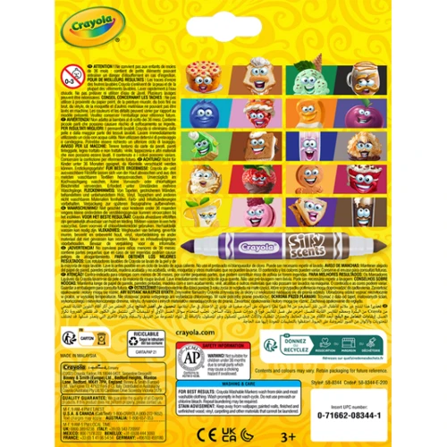 Набір двосторонніх фломастерів Crayola Silly Scents широка лінія (washable) із ароматом 10 шт. (58-8344): Кількість кольорів 20