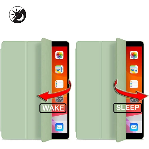 Аксессуар для iPad BeCover Tri Fold Soft TPU with Pencil mount Green for iPad Air (2020-2025) (711402): Цвет зеленый