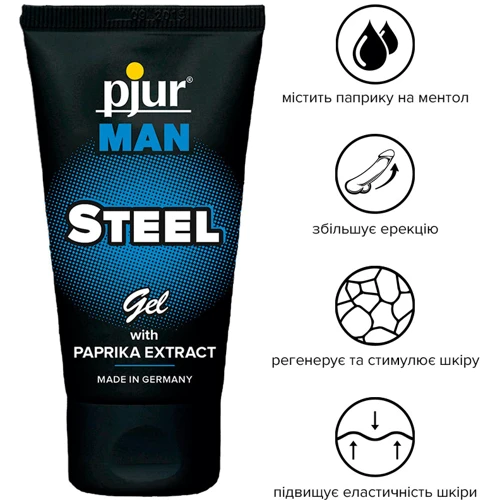 Гель для пениса массажный pjur MAN Steel Gel 50 ml: Тип Гель